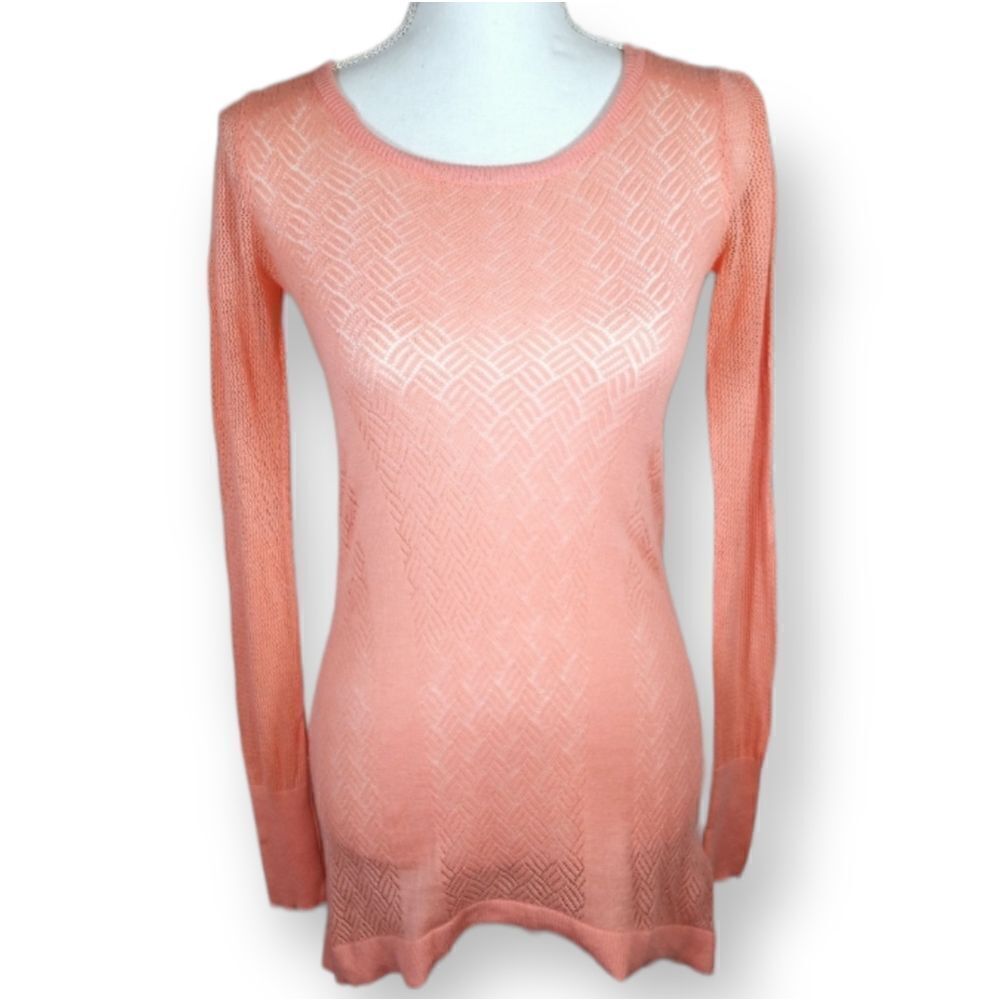SHRINKING VIOLET PEACH SWEATER SZ.XS EUC